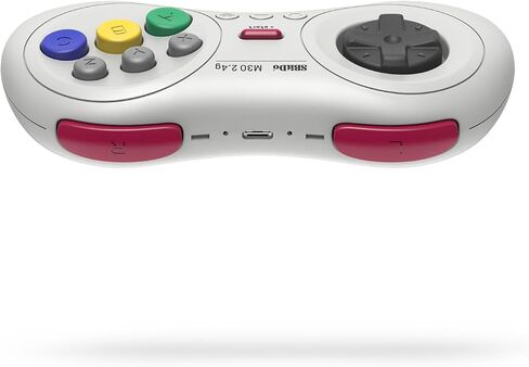 8Bitdo M30 2.4G Wireless Gamepad for Sega Genesis Mini and Mega Drive Mini and Switch with 6-Button Layout (Black) in Saudi Arabia