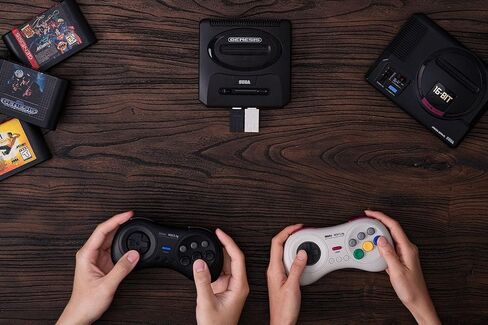 8Bitdo M30 2.4G Wireless Gamepad for Sega Genesis Mini and Mega Drive Mini and Switch with 6-Button Layout (Black) in Saudi Arabia