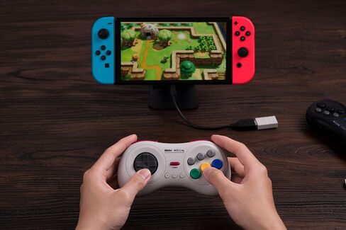 8Bitdo M30 2.4G Wireless Gamepad for Sega Genesis Mini and Mega Drive Mini and Switch with 6-Button Layout (Black) in Saudi Arabia