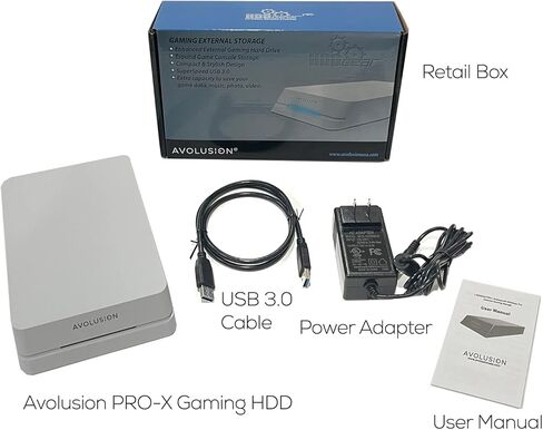 Avolusion HDDGear Pro 8TB 7200RPM USB 3.0 External Gaming Hard Drive (for PS5) White - 2 Year Warranty in Saudi Arabia