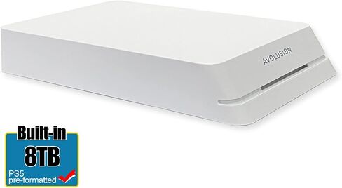 Avolusion HDDGear Pro 8TB 7200RPM USB 3.0 External Gaming Hard Drive (for PS5) White - 2 Year Warranty in Saudi Arabia