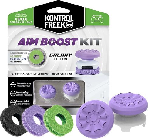 مجموعة KontrolFreek Aim Boost لوحدة تحكم Xbox One وXbox Series X | تتضمن عصا الإبهام وحلقات دقيقة للأداء | طبعة غالاكسي in Kuwait