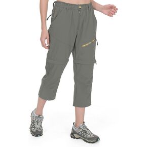 Little Donkey Andy Women's Hiking Zip Off Capri Pants Lightweight Quick Dry UPF 50+ Convertible Shorts with 4 Pockets in Kuwait