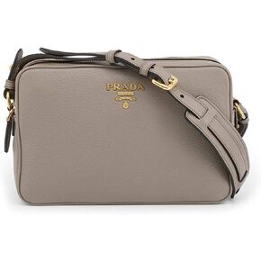 Prada Women's Gray Vitello Phenix Leather Crossbody 1BH079 in Saudi Arabia