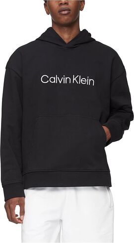 Calvin Klein Men's Relaxed Fit Logo French Terry Hoodie in Saudi Arabia