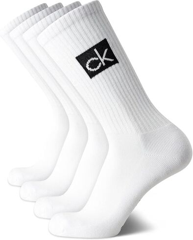 Calvin Klein Socks - Cotton Blend Cushioned Mid-Calf Athletic Crew Sock (4 Pack) in Saudi Arabia