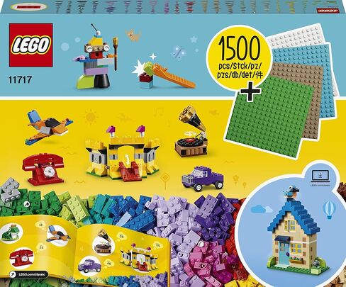 LEGO 11717 Classic Bricks Bricks Plates, Large Creative Building Toy for Kids, Gift for Boys and Girls Age 4 Plus with Wheels, Windows & 4 Baseplates in Saudi Arabia