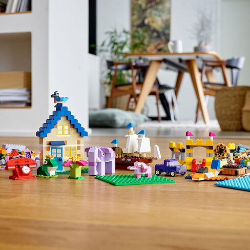 LEGO 11717 Classic Bricks Bricks Plates, Large Creative Building Toy for Kids, Gift for Boys and Girls Age 4 Plus with Wheels, Windows & 4 Baseplates in Saudi Arabia