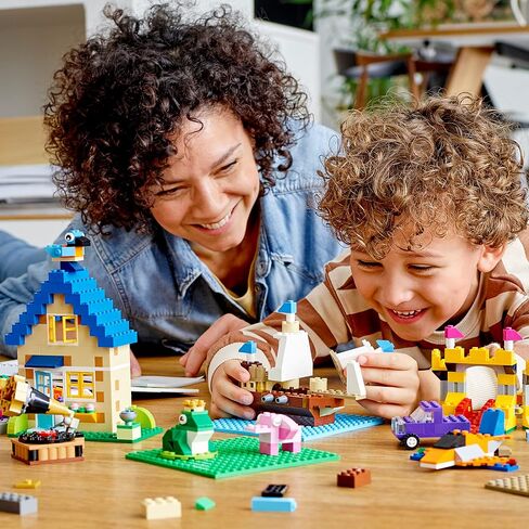 LEGO 11717 Classic Bricks Bricks Plates, Large Creative Building Toy for Kids, Gift for Boys and Girls Age 4 Plus with Wheels, Windows & 4 Baseplates in Saudi Arabia