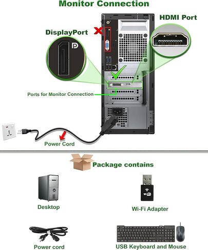 Dell OptiPlex 7040 Tower Computer Desktop PC, Intel Core i5-6500 3.20GHz Processor, | 16GB Ram, 128GB SSD + 500GB HDD | HDMI, AMD Radeon RX-550 4GB Graphics, Wireless WiFi, Windows 10 (Renewed) in Saudi Arabia