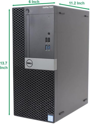 Dell OptiPlex 7040 Tower Computer Desktop PC, Intel Core i5-6500 3.20GHz Processor, | 16GB Ram, 128GB SSD + 500GB HDD | HDMI, AMD Radeon RX-550 4GB Graphics, Wireless WiFi, Windows 10 (Renewed) in Saudi Arabia