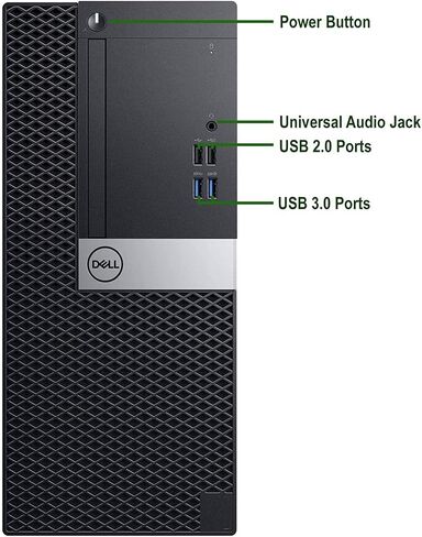 Dell OptiPlex 7040 Tower Computer Desktop PC, Intel Core i5-6500 3.20GHz Processor, | 16GB Ram, 128GB SSD + 500GB HDD | HDMI, AMD Radeon RX-550 4GB Graphics, Wireless WiFi, Windows 10 (Renewed) in Saudi Arabia