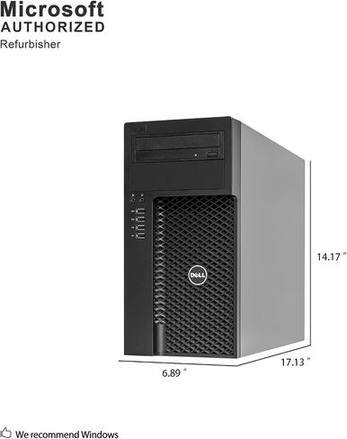 DELL Precision T1700 Tower Workstation Intel i7 i7-4770 3.40 G,16G,512G SSD+3T,Radeon HD 4650 1G VC,DVD,WiFi,HDMI,DP Port,VGA,BT 4.0,W10P64 (Renewed)-Support-English/Spanish'] in Kuwait