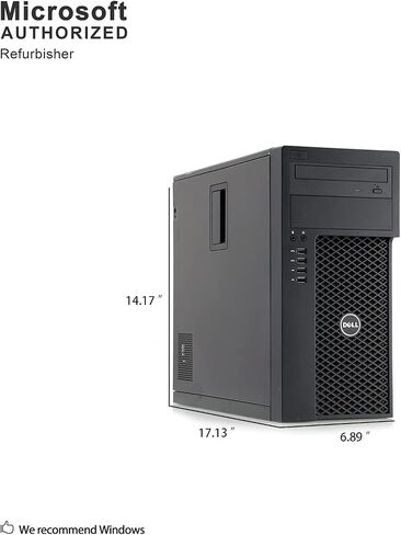 DELL Precision T1700 Tower Workstation Intel i7 i7-4770 3.40 G,16G,512G SSD+3T,Radeon HD 4650 1G VC,DVD,WiFi,HDMI,DP Port,VGA,BT 4.0,W10P64 (Renewed)-Support-English/Spanish'] in Kuwait