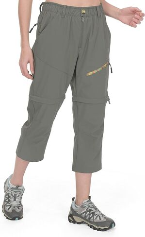 Little Donkey Andy Women's Hiking Zip Off Capri Pants Lightweight Quick Dry UPF 50+ Convertible Shorts with 4 Pockets in Kuwait