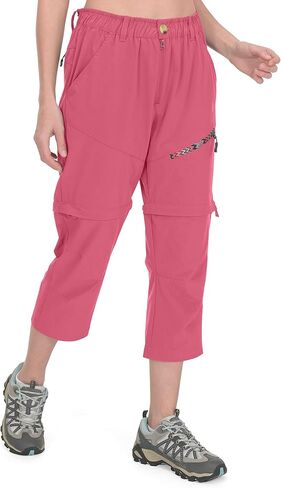 Little Donkey Andy Women's Hiking Zip Off Capri Pants Lightweight Quick Dry UPF 50+ Convertible Shorts with 4 Pockets in Kuwait