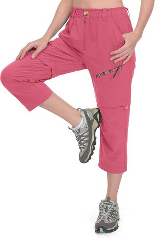 Little Donkey Andy Women's Hiking Zip Off Capri Pants Lightweight Quick Dry UPF 50+ Convertible Shorts with 4 Pockets in Kuwait