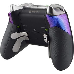 eXtremeRate Chameleon Purple Blue Rubberized Right Left Side Rails, Replacement Rear Handle Grips, Back Panels Faceplates Kits for Xbox One Elite Controller (Model 1698) in Kuwait
