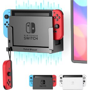 TotalMount for Nintendo Switch – Mounts Nintendo Switch on Wall Near TV – Compatible with OLED and Regular Nintendo Switch Models (Premium Black and Gray Kit)