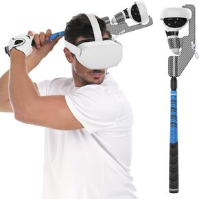 [ترقية 2023] VR Golf Club لـ Oculus Quest 2، محول ملحق Oculus Golf Club لوحدة التحكم Oculus Quest 2 وOculus Quest 1، ملحقات ملحق مقبض نادي الجولف VR لتعزيز تجربة اللعبة in Kuwait
