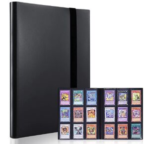 Card Binder 9-Pocket,360 Pockets Game Cards with 20 Sleeves,Trading Card Collection Zipper Binder Holder for Kids Gifts (Black 360Pockets) in Saudi Arabia