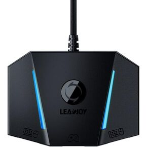محول لوحة المفاتيح والماوس LeadJoy VX2 AimBox، محول سلكي مع واجهة صوت 3.5 مم، محول وحدة التحكم لأجهزة PS5 وPS4 وXbox One وXbox Series X/S وNintendo Switch لـ COD، Rainbow Six Siege in Kuwait