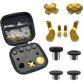 EASEGMER Replacement Thumbsticks for Xbox Elite Controller Series 2, 10 in 1 Plating Accessories Kits Parts Including 4 Swap Joysticks,4 Paddles,1 Standard D-Pads (Gradient)