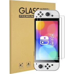 KEANBOLL 2-Pack Tempered Glass Screen Protector Compatible with Nintendo Switch OLED model 2021, Ultra Clear & 9H Hardness & Scratch Resistant & Easy Installation in Kuwait