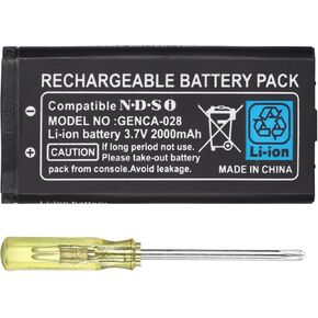 3.7V 2000mAh Battery Pack, Replacement Rechargeable Lithium-ion Battery Compatible with Nintendo DSi NDSi, Including Tool Pack Kit in Kuwait