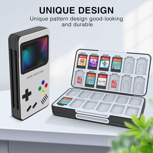 حافظة بطاقة ألعاب HEIYING لجهاز Nintendo Switch&Switch OLED، حافظة بطاقة ألعاب Switch Lite بنمط مخصص مع 48 فتحة لبطاقة الألعاب و24 فتحة لبطاقة Micro SD. in Kuwait