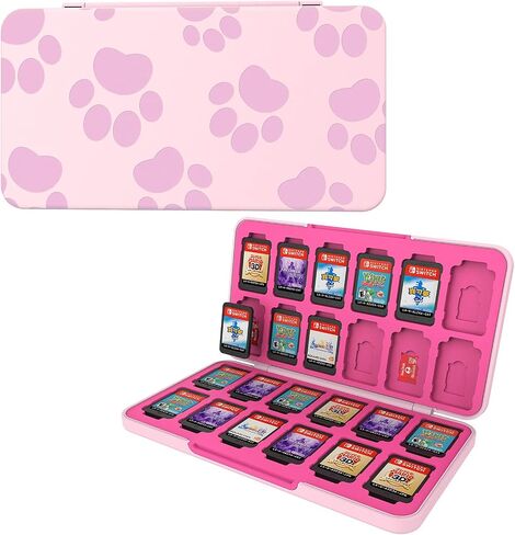 HEIYING Game Card Case Compatible with NINTENDO SWITCH 2 / Micro SD Cards | Portable Game Card Holder, Hard ABS Shell with Soft Silicone Lining, Dedicated Card Slots,Magnetic Closure for Easy Access in Saudi Arabia
