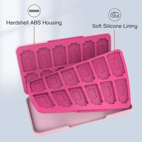 HEIYING Game Card Case Compatible with NINTENDO SWITCH 2 / Micro SD Cards | Portable Game Card Holder, Hard ABS Shell with Soft Silicone Lining, Dedicated Card Slots,Magnetic Closure for Easy Access in Saudi Arabia