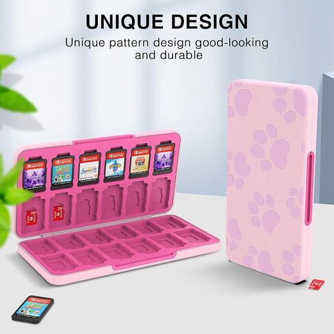 HEIYING Game Card Case Compatible with NINTENDO SWITCH 2 / Micro SD Cards | Portable Game Card Holder, Hard ABS Shell with Soft Silicone Lining, Dedicated Card Slots,Magnetic Closure for Easy Access in Saudi Arabia