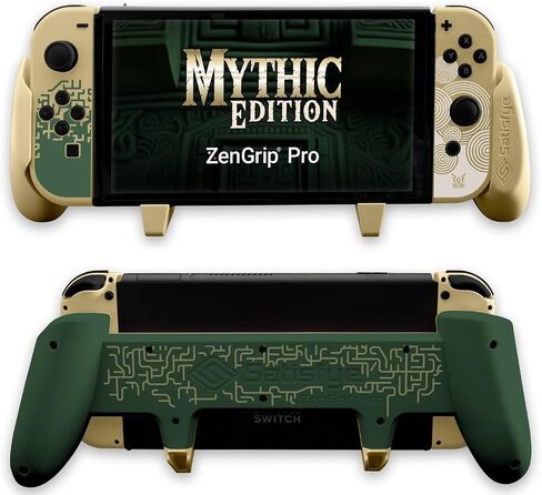 Satisfye - ZenGrip Pro Gen 3 OLED, a Switch Grip Compatible with Nintendo Switch - Comfortable & Ergonomic Grip, Joy Con & Switch Control. #1 Switch Accessories Designed for Gamers (Gold) in Kuwait
