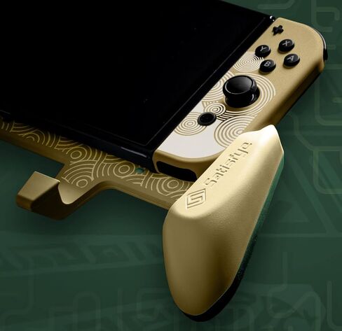 Satisfye - ZenGrip Pro Gen 3 OLED, a Switch Grip Compatible with Nintendo Switch - Comfortable & Ergonomic Grip, Joy Con & Switch Control. #1 Switch Accessories Designed for Gamers (Gold) in Kuwait
