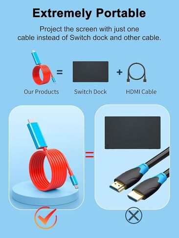 USB C to HDMI Adapter Cable Compatible with Nintendo Switch, Type-C to HDMI Conversion Cable Replaces The Switch Docking Station for TV Projection Screen, Nintendo Switch OLED Dock in Kuwait