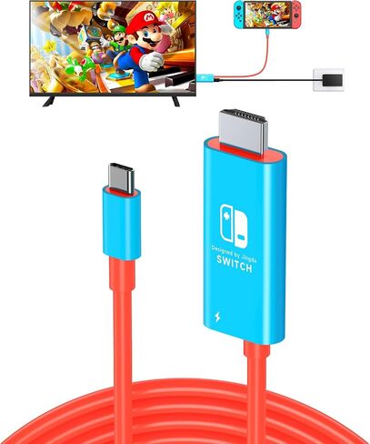JINGDU USB C to HDMI Cable Compatible with Nintendo Switch 2017/OLED, USB-C HDMI Cable Replaces the Original Switch Dock for TV Screen Mirroring, 4K30Hz, Blue in Kuwait