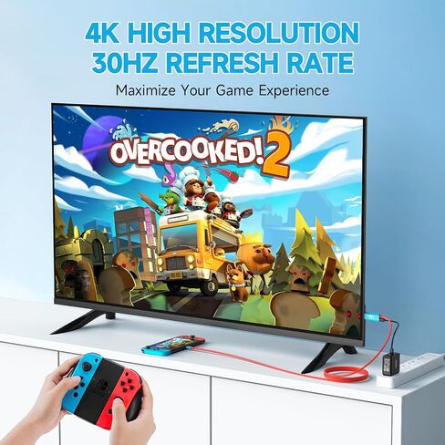 JINGDU USB C to HDMI Cable Compatible with Nintendo Switch 2017/OLED, USB-C HDMI Cable Replaces the Original Switch Dock for TV Screen Mirroring, 4K30Hz, Blue in Kuwait
