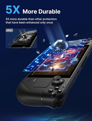 JSAUX 2-Pack واقي شاشة Steam Deck، واقي زجاجي فائق الدقة 9H صلابة سهل التركيب مع إطار توجيهي مقاوم للخدش من الزجاج المقسى لسطح البخار، يأتي مع مجموعة أدوات in Saudi Arabia