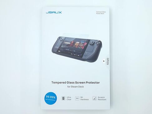 JSAUX 2-Pack واقي شاشة Steam Deck، واقي زجاجي فائق الدقة 9H صلابة سهل التركيب مع إطار توجيهي مقاوم للخدش من الزجاج المقسى لسطح البخار، يأتي مع مجموعة أدوات in Saudi Arabia