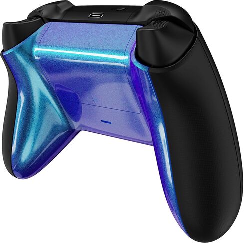 غلاف سفلي لامع مخصص باللون الأرجواني والأزرق اللامع مع غطاء بطارية لجهاز تحكم Xbox Series S/X - وحدة التحكم والقضبان الجانبية غير متضمنة in Kuwait