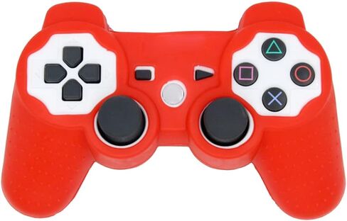 OSTENT Protective Silicone Gel Soft Skin Case Cover Pouch for Sony PlayStation PS2 PS3 Controller Color Blue in Saudi Arabia