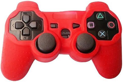 OSTENT Protective Silicone Gel Soft Skin Case Cover Pouch for Sony PlayStation PS2 PS3 Controller Color Blue in Saudi Arabia