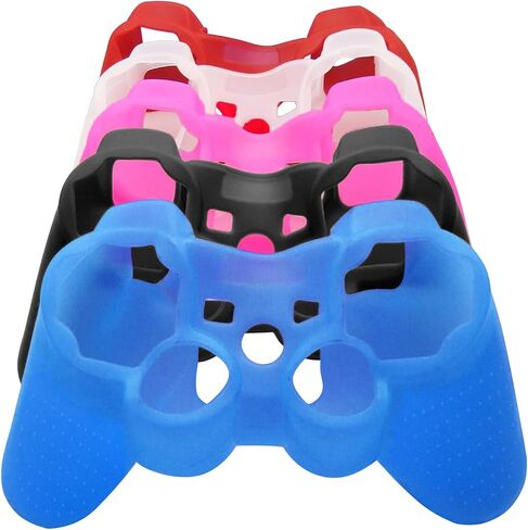 OSTENT Protective Silicone Gel Soft Skin Case Cover Pouch for Sony PlayStation PS2 PS3 Controller Color Blue in Saudi Arabia