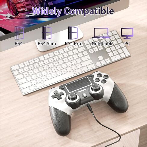 Bidfoce Ps-4 Controller Dual-shock 4 Play-station 4 Controller Compatible with PS4/Pro/Slim, Wireless Gaming Controllers with Double Vibration/6-Axis Motion Sensor/Programmable Back Buttons【Upgraded】 in Saudi Arabia