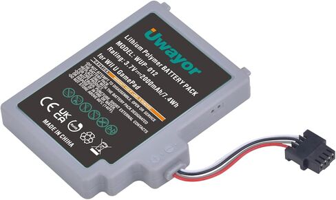 بطارية Uwayor Wii U Gamepad، بطارية قابلة للشحن 2000 مللي أمبير في الساعة لبطارية Nintendo Wii U Gamepad WUP-012 مع مفك براغي in Kuwait