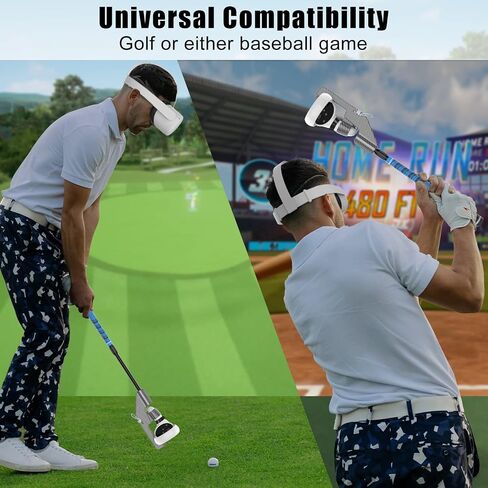 [ترقية 2023] VR Golf Club لـ Oculus Quest 2، محول ملحق Oculus Golf Club لوحدة التحكم Oculus Quest 2 وOculus Quest 1، ملحقات ملحق مقبض نادي الجولف VR لتعزيز تجربة اللعبة in Kuwait