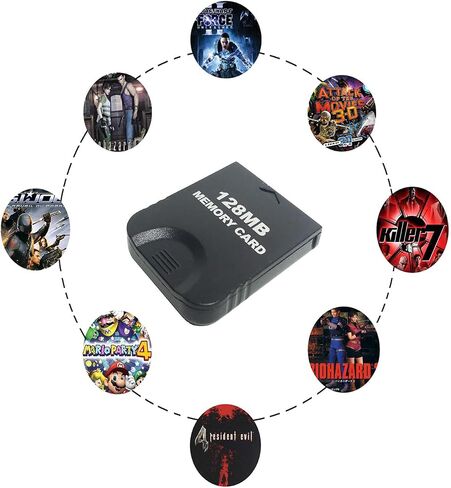 32MB(507 Blocks) Gamecube Memory Card for Gamecube & Wii, Black | Durable ABS, Plug-and-Play. Stores Multiple Game Saves, Works with Gamecube/Wii, High Speed and Efficient in Kuwait