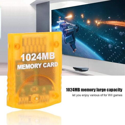 1024MB(16344 Blocks) Gamecube Memory Card for Nintendo Wii Game Cube NGC GC (Orange) in Saudi Arabia