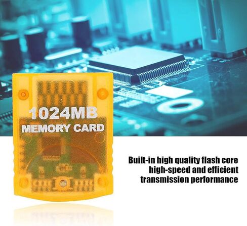 1024MB(16344 Blocks) Gamecube Memory Card for Nintendo Wii Game Cube NGC GC (Orange) in Saudi Arabia